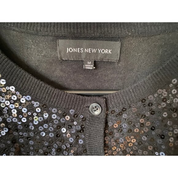 JONES NEW YORK SEQUIN SPARKLE CARDIGAN medium - Picture 2 of 7